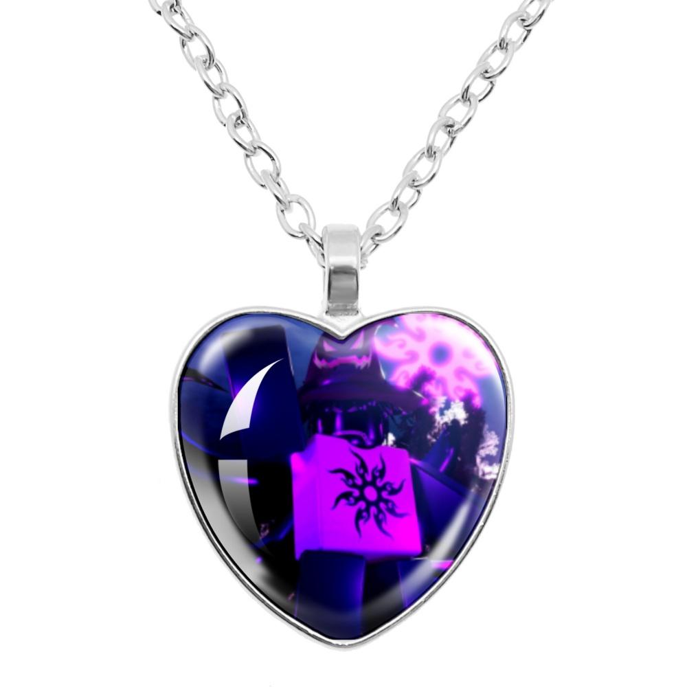 Game Forsaken Azure Anime Azure x Two Time Fanart Funny MeMe Glass Heart Shape Pendant Necklace Jewelry Charm Collect Gift