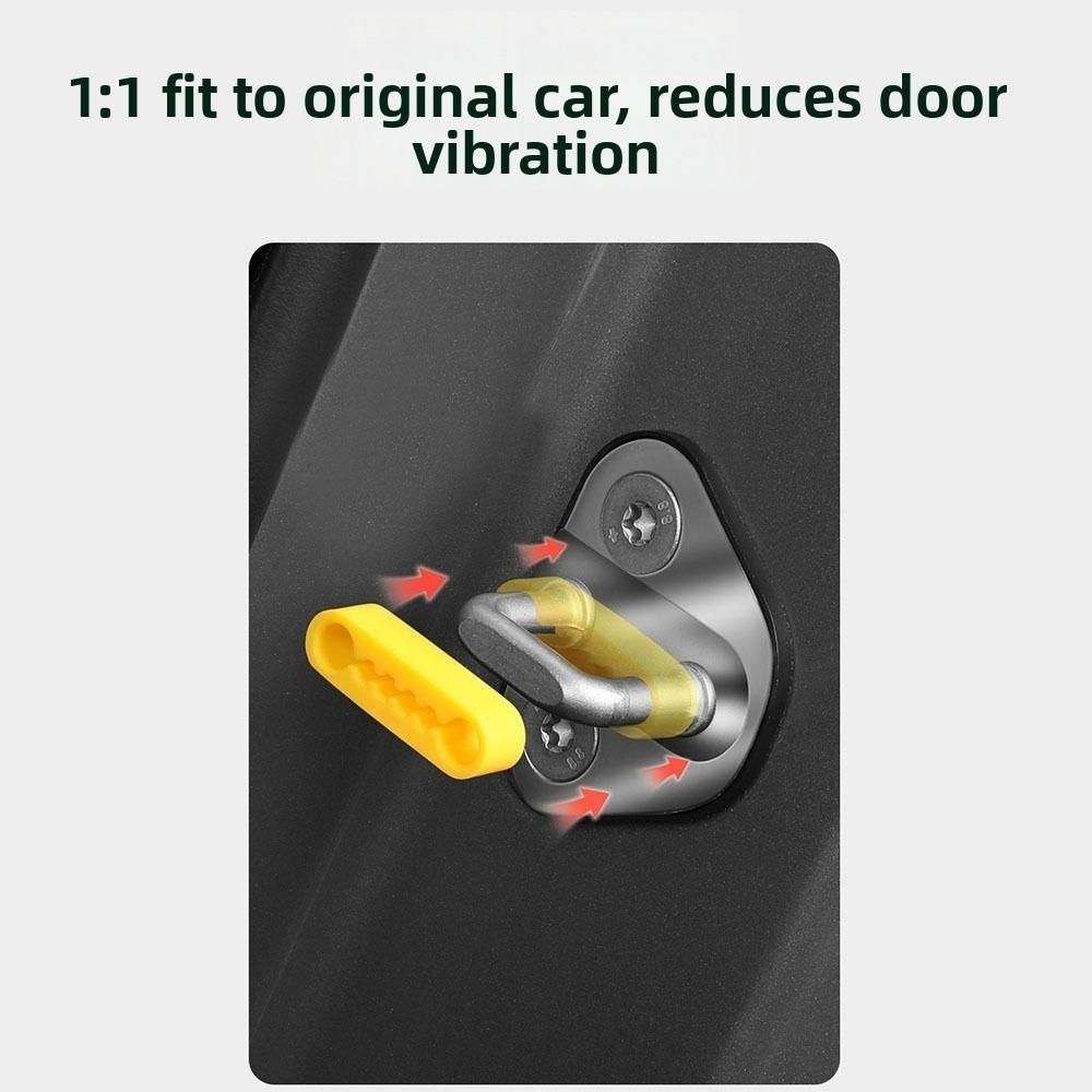 Silicone Car Door Lock Protectors Soundproofing Sound Damper Door Lock Buffer  Auto Accessory
