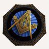Masonic Square and Compasses Symbol  Umbrella, Portable 3-Fold Umbrella for Men & Women