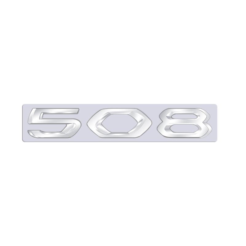 UNYG8 For Peugeot 508 GT Car 3D Metal Letters Logo Badge Decals Sticker Car Auto Rear Trunk Alphabet Emblem Styling Stickers