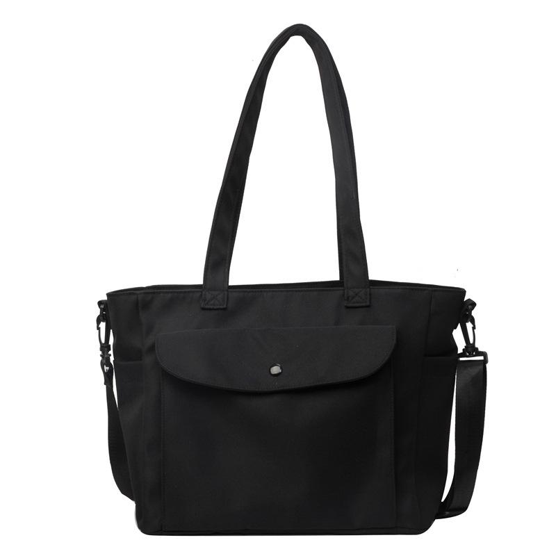 

Женская водонепроницаемая нейлоновая сумка-тоут через плечо – Большая вместимость для поездок на работу и учебы чёрный