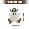 Halloween Cowboy Ghost Statue Ornaments Funny Ghosts Tabletop Decoration For Home Garden Outdoor Party Festival