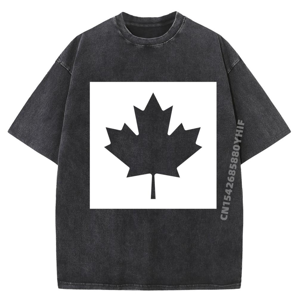 

Canada Flag T-shirts For Men Street Tops Tees Special Retro Washed Shirt Mans Graphic Tees Printed Clothes Casual 5XL різнокольоровий