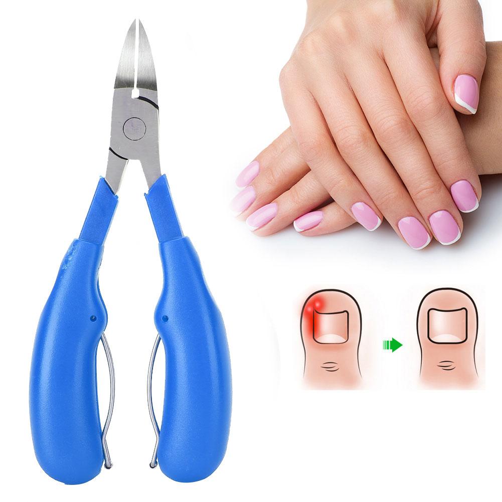 Stainless Steel Ingrown Toe Nail Clippers Fingernail Toenail Cuticle Scissors Pedicure Cutter