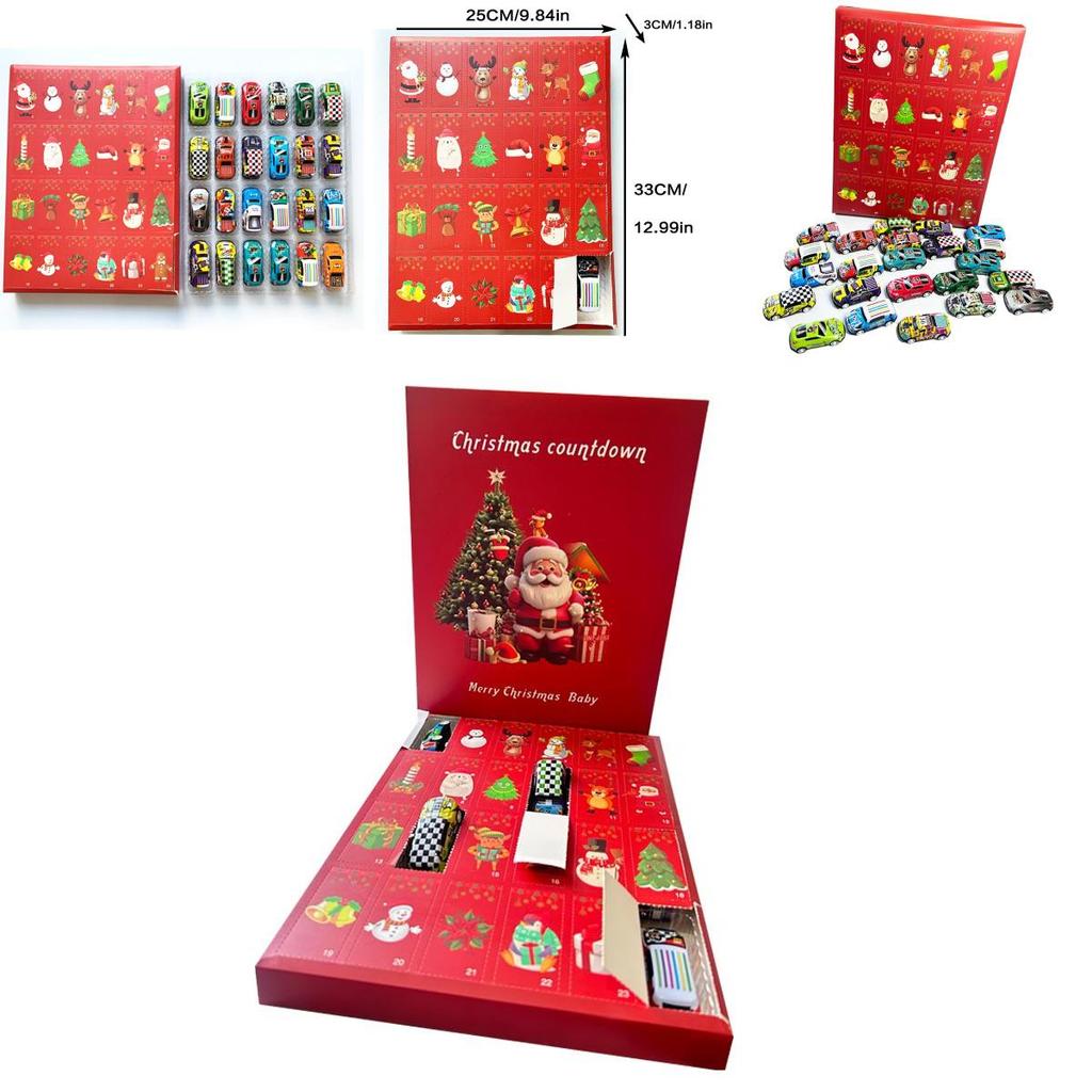 Christmas Countdown Calendar Surprise Racing Blind Box Children Toys For Sensory And Cognitive Development