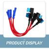 5 PCS Car Additional Circuit Fuse Tap Adapter with 4 x 15A Plug-ins, 12V ATM ATO Blade Pure Copper Wire Fuse Holder, Portable Retrofit Replacement