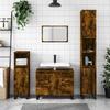 VidaXL Bathroom Cabinet Smoked Oak 80x33x60cm Engineered Wood 831665