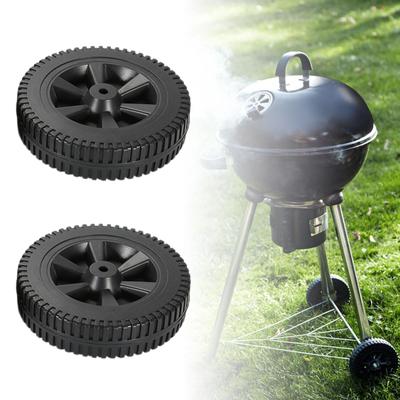 Barbecue Grill Wheels 2Pcs Hand Truck Tires Dustproof BBQ Accessory Wheelbarrow for Most Grills