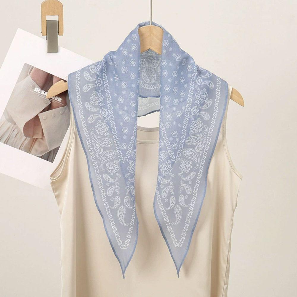 Sunscreen Shawl Hijabs Cashew Nut Neck Cover Fashion Silk Scarf Spring Autumn