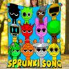 1pc SPRUNKI3 Theme Blanket - Digital Print, Polyester, Cozy for All Seasons, Perfect for Outdoor, Camping, and Travel