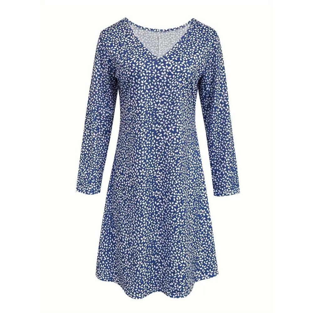 Casual and Elegant Spring and Autumn Loose Plus Size Dress