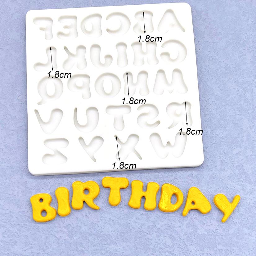 

Строчные буквы Силиконовая форма Сахарная помадка Инструменты для украшения торта Форма для выпечки кексов