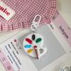 Classic Paint Palette Pendant Keychain Car Heart-Shaped Cute Keyring Art Course Grauduation Souvenir Gifts