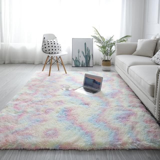 Fluffy Soft Living Room Large Carpet Furry Bedroom Area Decorative Floor Mats Home Essentials Children Tatami Nordic Velvet Rugs