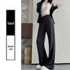 Women's High Waist Pink Ice Silk Sun Protection Flare Pants - Summer 2025 Slimming Casual Trousers