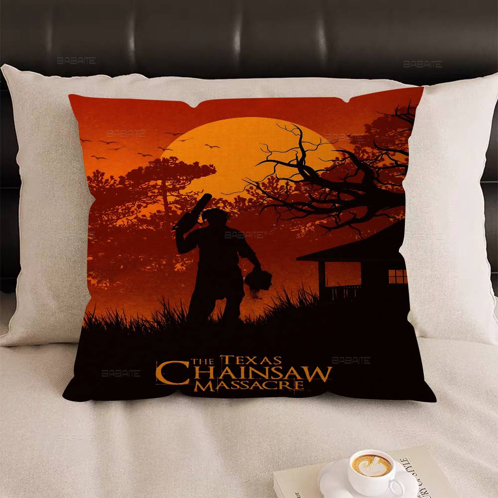 Movie T-Texas C-Chainsaw M-Massacre Pillow Cushion Cover Pillowcase Living Room Sofa Home Decor Customized