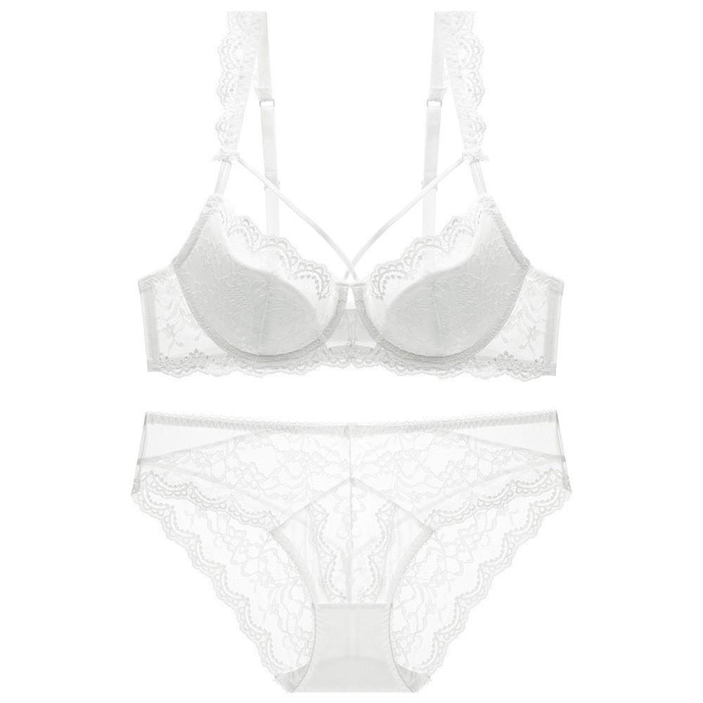 Cross-Border Lace Cotton Bra Set: Sexy, Plus Size, Anti-Sagging Support