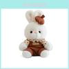 Rabbit Plush Doll With Checkered Clothes And Hat Decorations For Children And Adults