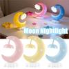 Stern Mondlampe mit LED-Licht USB-wiederaufladbar Nachtlicht für Kinder Kinderzimmer Schlafzimmer Schreibtisch Dekoration Süße Stern Mondlicht Geschenkidee
