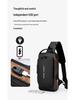 Herren Multifunktionale Brusttasche mit USB-Ladeanschluss - Trendiger Einzelschulter-Reise- und Outdoor-Rucksack