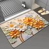 Květinová koupelnová předložka Květinový design Vnitřní rohožka Venkovský styl Kuchyňský koberec Domácí použití Dekorativní rohožka