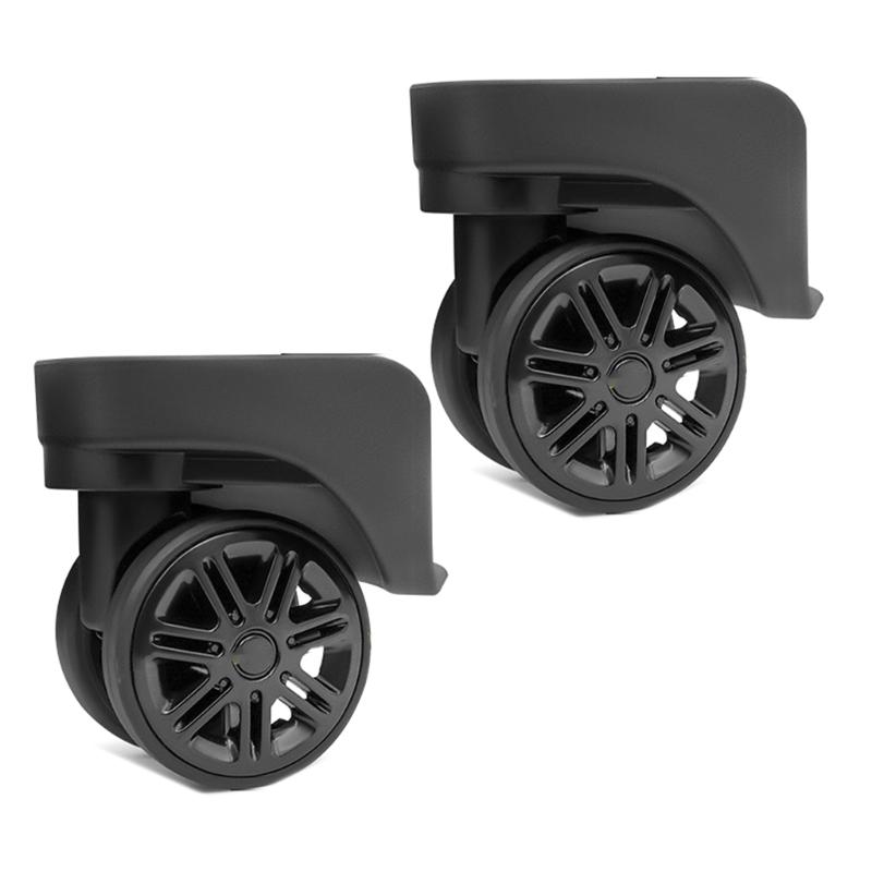 2 st Reservhjul för Resväska Kraftigt Rullhjul för Bagagebox Resväska 360 graders Svängbart Kit SilentWheel