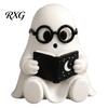 Black And White Aesthetic Room Decor Halloween Ghost Figurine, Resin Cartoon Desktop Ornaments, Cute Statue Handcrafted Figures for Office with