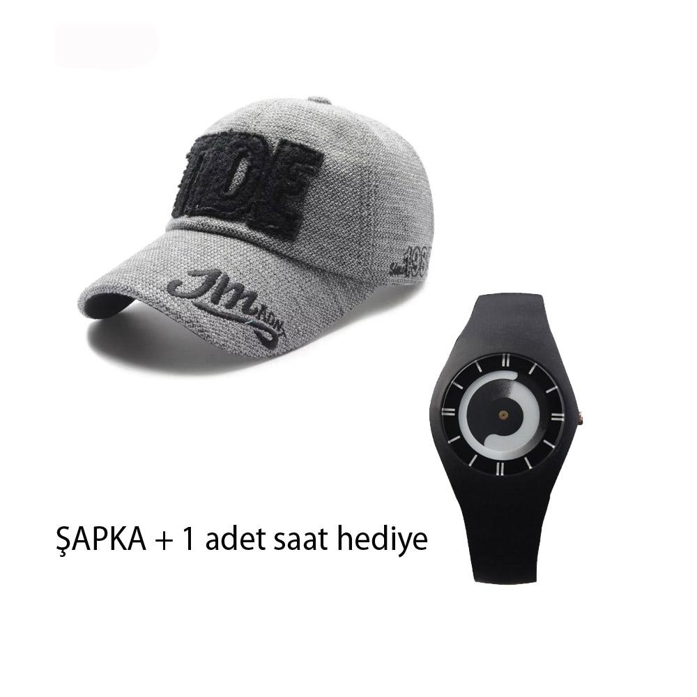 

Kışlık kalın pamuk Baskılı beyzbol şapkası unisex gri + saat M сірий колір