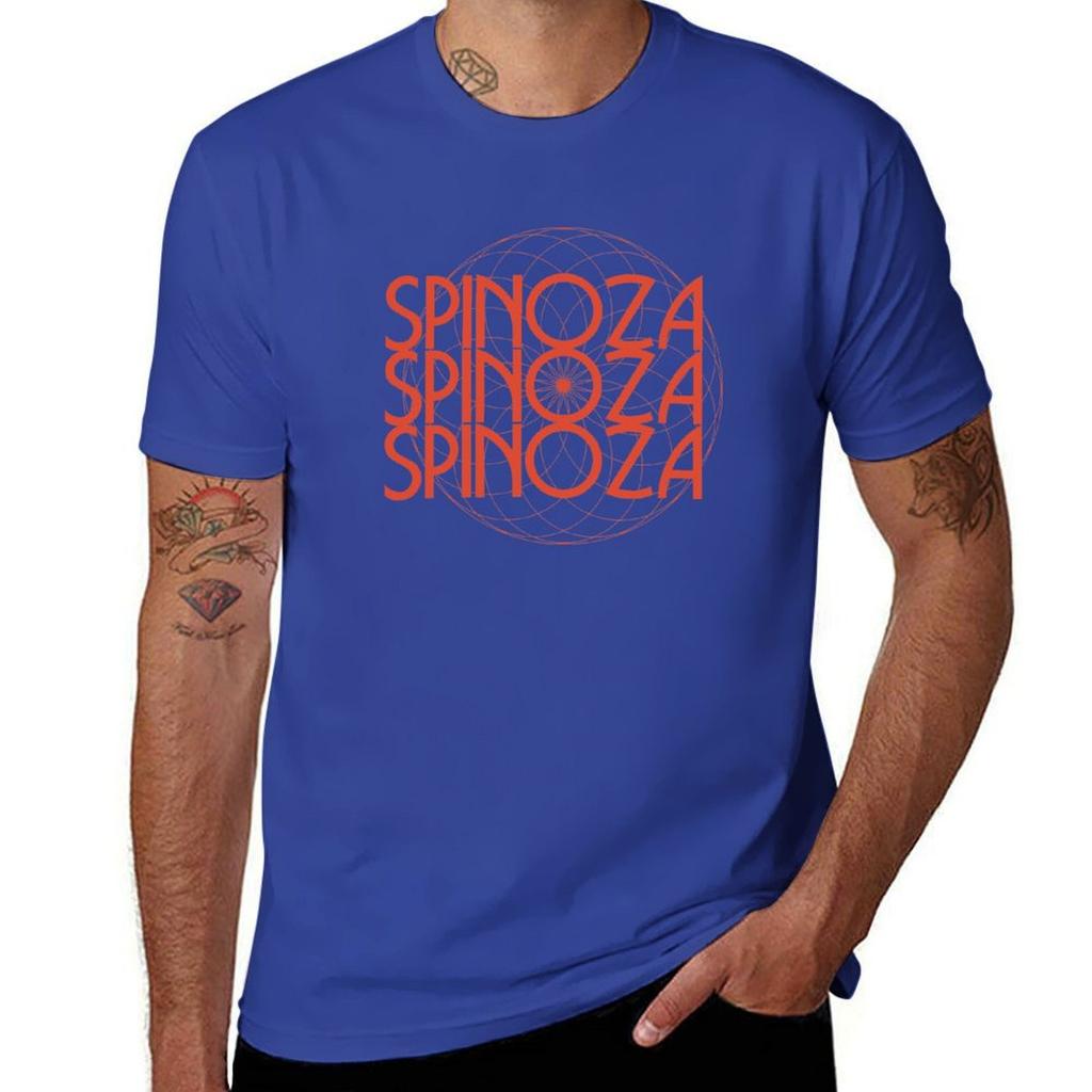 Spinoza T-Shirt Short Sleeve Tee Blacks Aesthetic Clothes Mens Shirts Graphic Tee