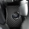 Real Soft Carbon Fiber Car Ignition Lock Panel Engine Start Stop Switch Cover Trim Sticker Auto Interior Accessories Compatible with Toyota