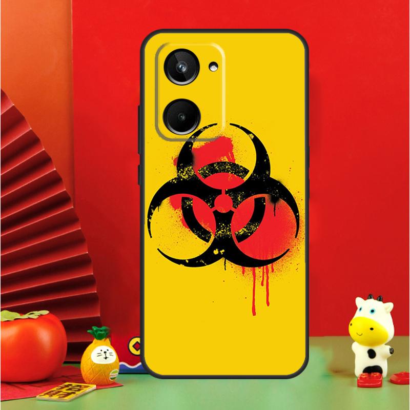 Biohazard Symbol Logo For Realme GT6 GT7 15 Pro 10 11 12 13 14 Pro Plus C65 C67 C63 C61 C55 C51 C53 C35 C75 Case