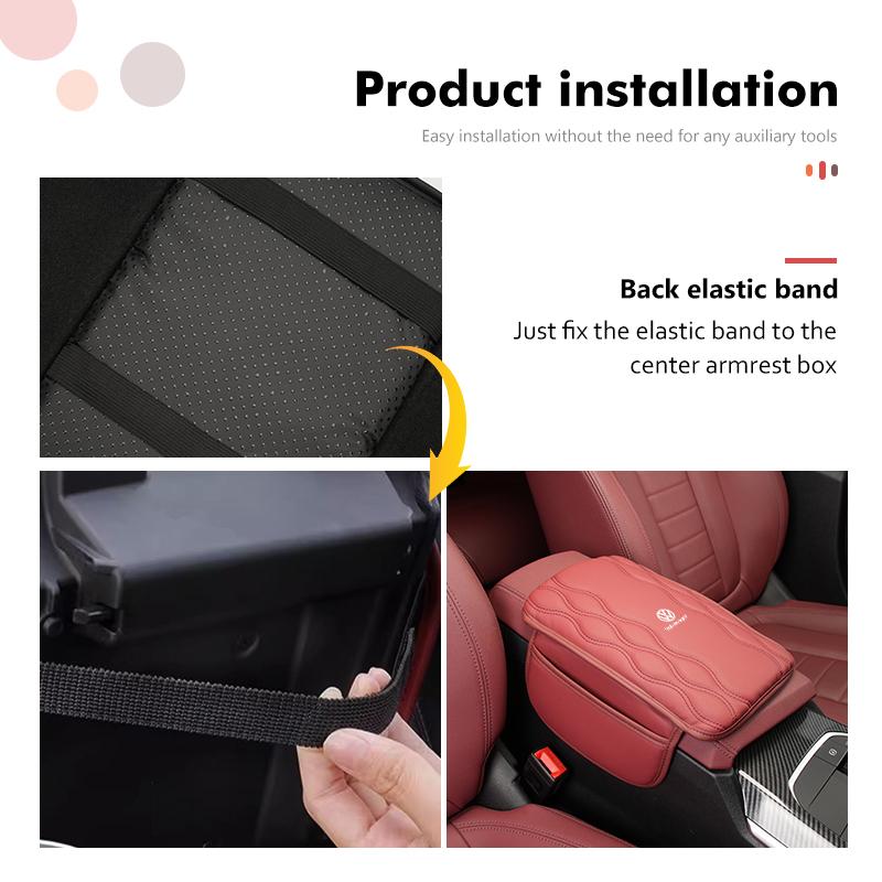 Car Armrest Pad Hand Elbow Support Cushion Box Tissue Holder For Volkswagen VW Scirocco Passat Polo B5 B6 B7 CC Tiguan SharanNI2