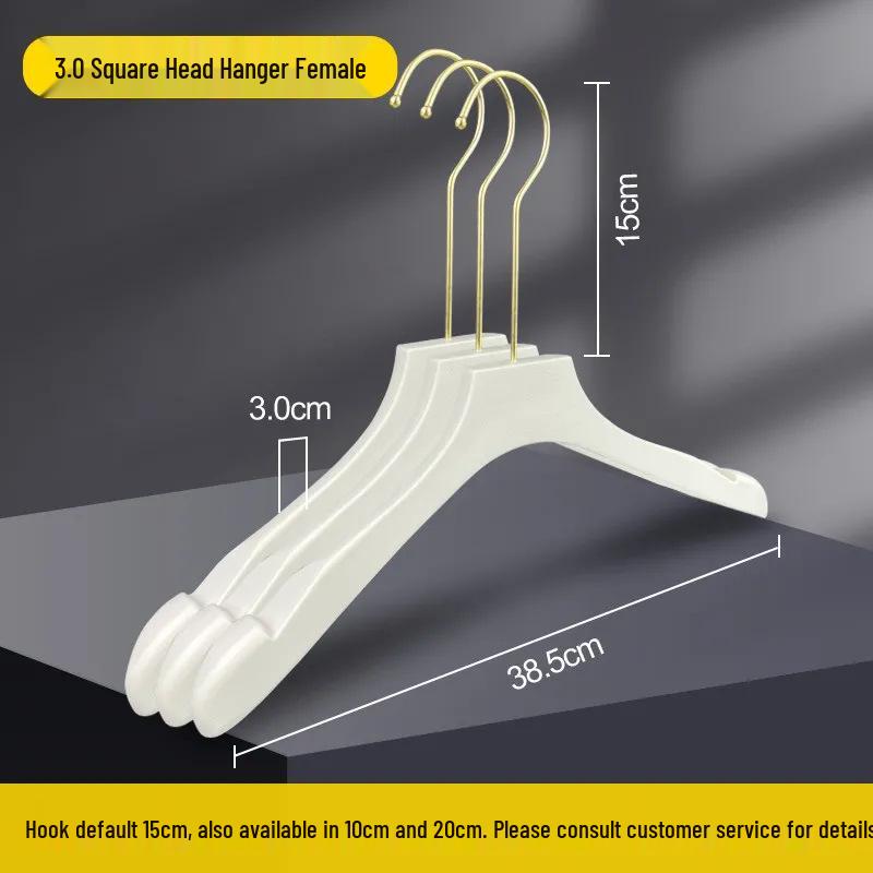 Pure White Plastic Hangers & Imitation Wood Grain Hangers with Pants Clips for Children's and Women's Clothing