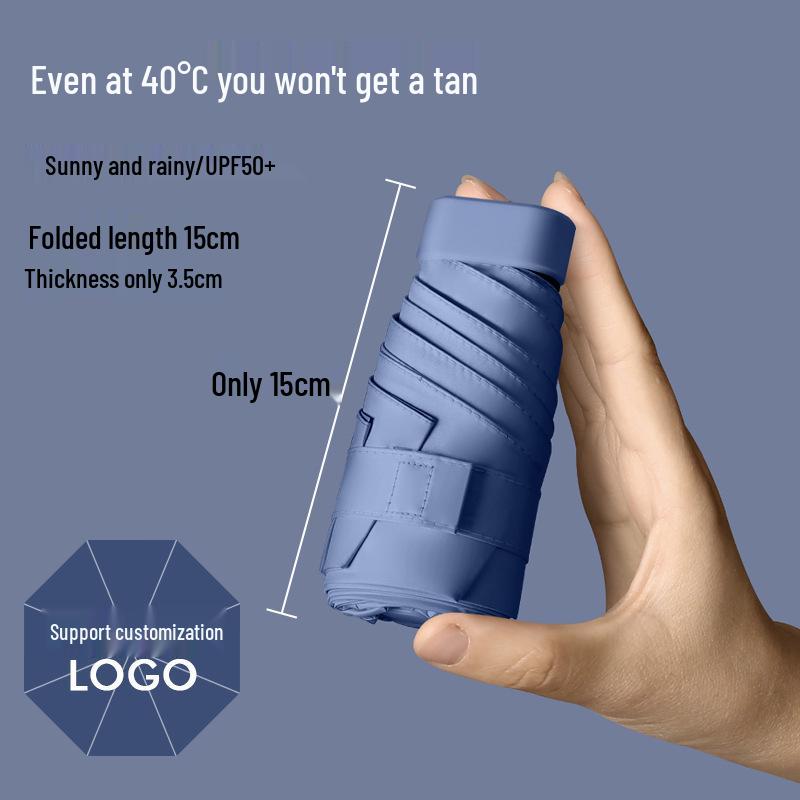 Compact Dual-Use UPF Anti-UV Magic Strap Card Umbrella