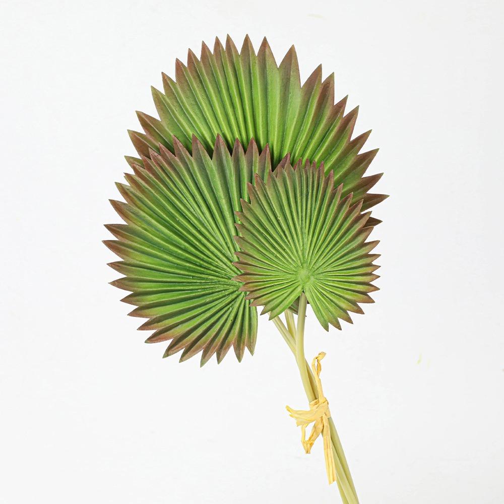 3PCS Green Artificial Palm Leaves Acesorries Water Chestnut Leaves Simulation Leaf Photo Props Heavenly Bird Leaf