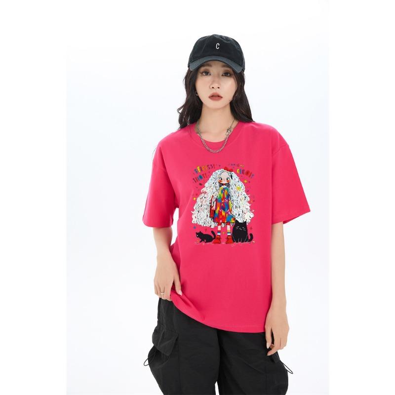 VEZFAA Damenmode Casual Sommer Frühling Kurzarm O-Ausschnitt Blusen & Hemden