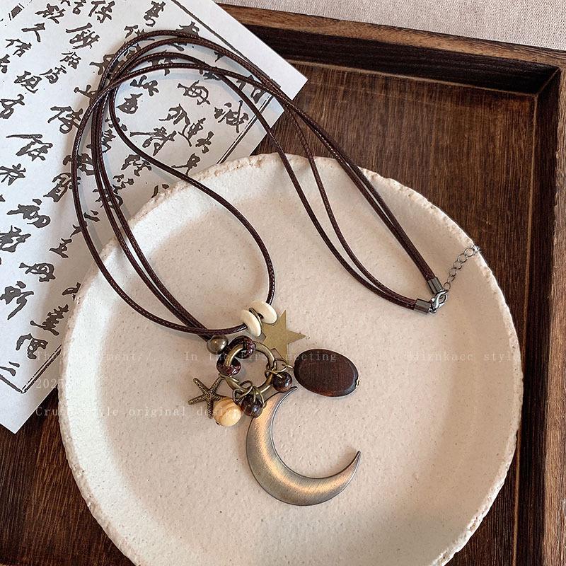 

Женское ожерелье Zen Retro с перьями - Этническая многослойная цепочка с бусинами для ключицы, длинный богемный стиль