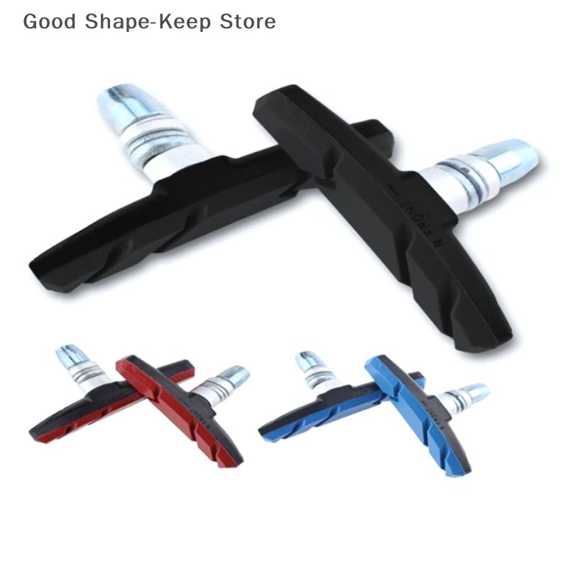 1/2PC Bike Brake Pads V-Brake Rubber Road Bike Brake Holder Pads Shoes Blocks Rim Brake Anti-Resistance Cycling Accessories