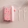 New Automatic Ejectable Floss Dispenser Oral Care Press-on Floss Organiser with 10Pcs Floss Disposable Flossing Sticks