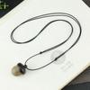 Women Necklace Pine Cone Acorn Gawu Box Long Necklace Female Necklace Braided Rope Ebony Necklace