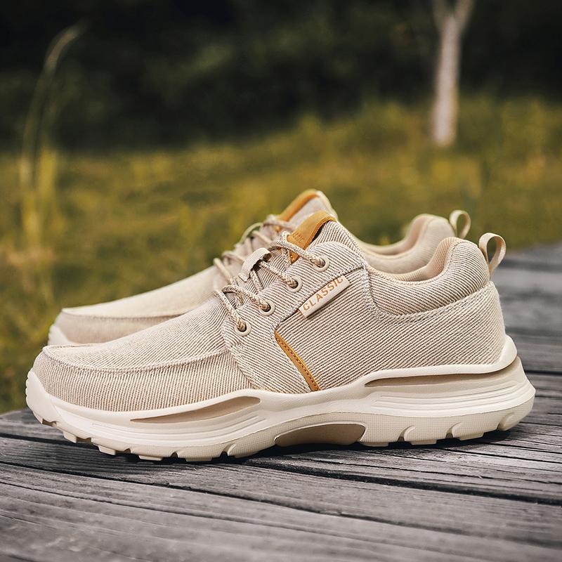 Men's Shoes Loafers Casual Shoes for Men Slip-on Breathable Thick Soled Canvas Shoes Fashion Work Shoes Men Walking Sneakers