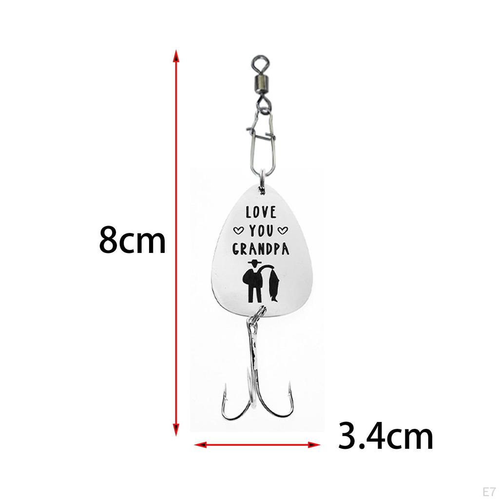 Fishing Keychain Lure Hook Father's Day Souvenir Hooks Key Chain for Men Dad
