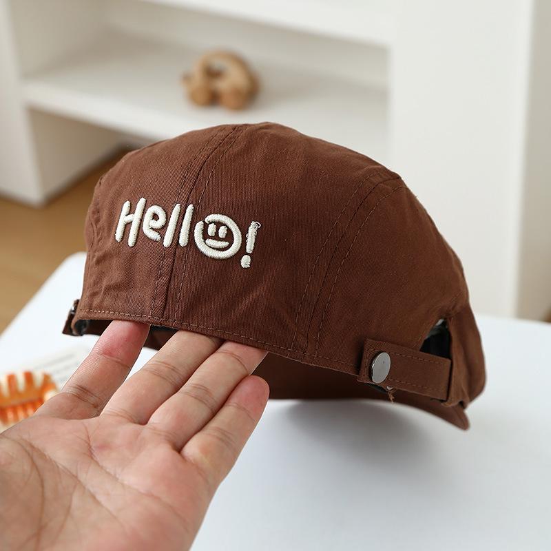 Koreanischer Stil Baskenmütze für Kinder: Leichte, Bestickte, Modische Kappe für Frühling & Sommer