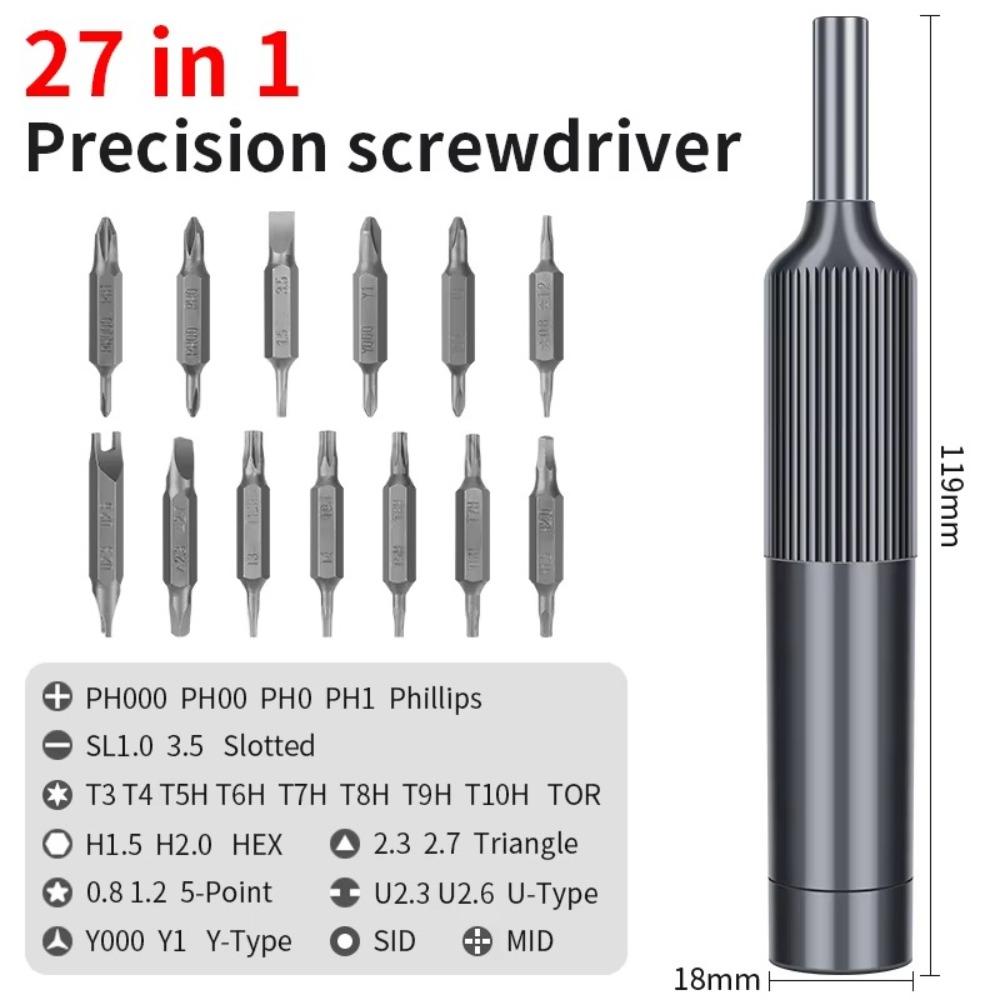 Multi-Purpose Screw Driver Bits Kit Multi Bit Small Screwdriver for Eyeglass Watch Computer