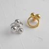 All-Match Irregular Planet Ring Light Luxury Finger Opening Ring Metal Ball Ring  Girlfriend