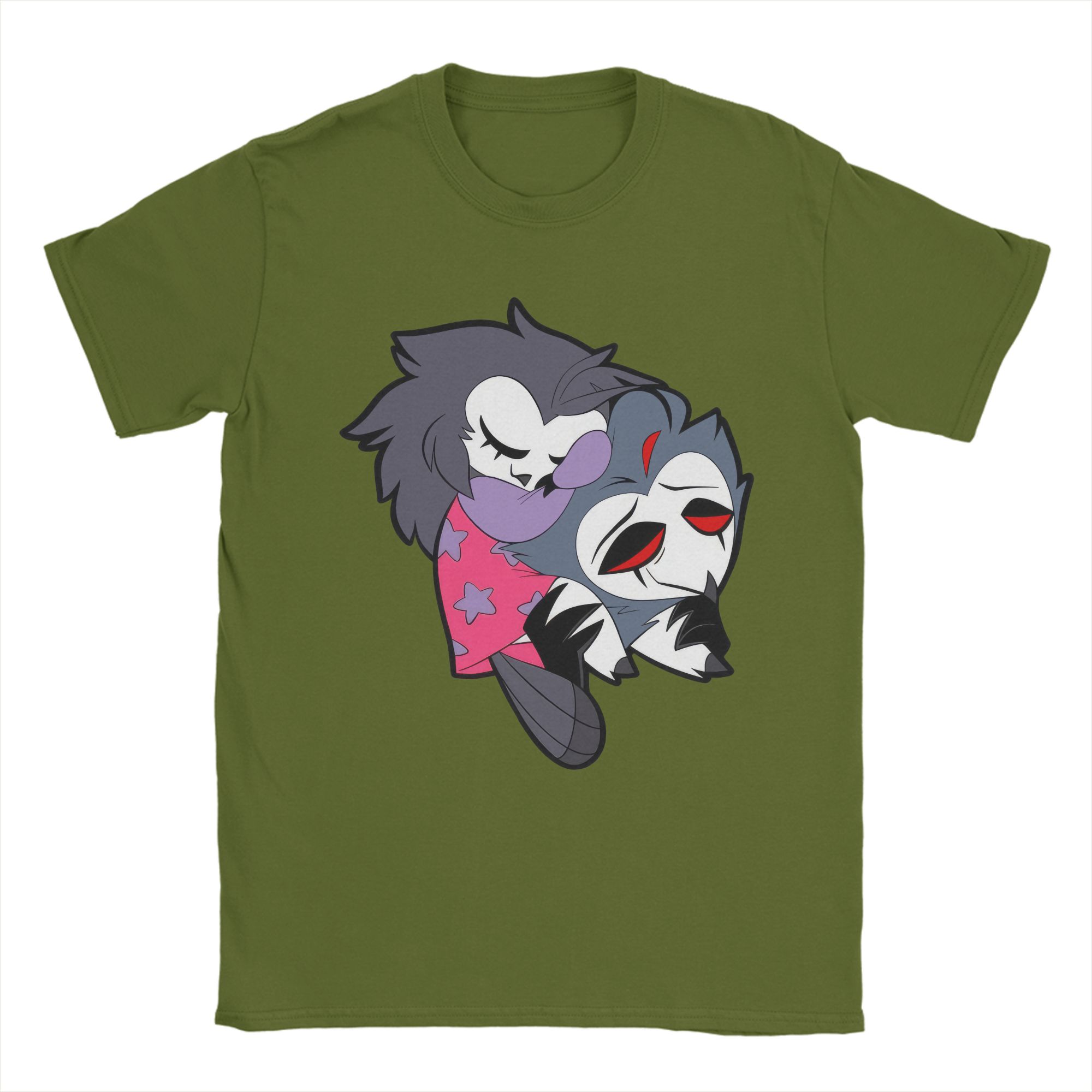 

Мужская футболка Baby Octavia и Stolas Hazbins Hotels Хлопковые топы Креативная футболка с коротким рукавом и круглым вырезом Большие размеры 4XL