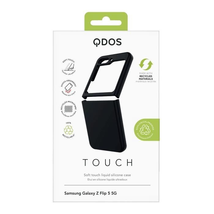 Coque - QDOS - Galaxy Z Flip 5 - Souple - Noir - Protection contre chocs et éclaboussures
