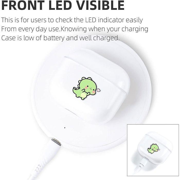 Hülle für AirPods 3. Generation - Kratzschutz - Dinosaurier-Muster - Transparentes PC - Kabelloses Aufladen