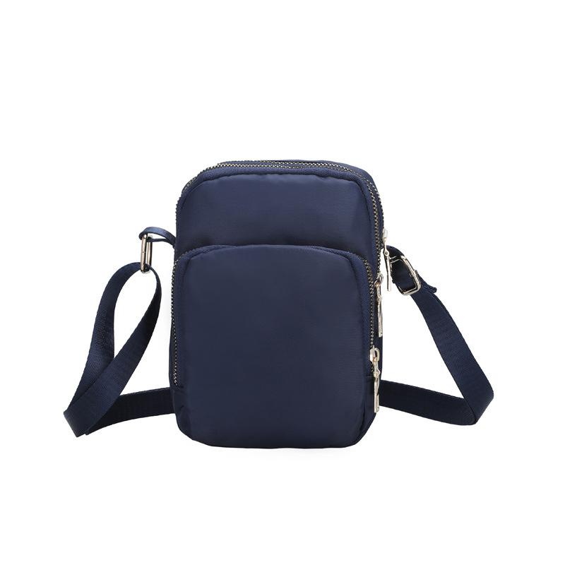 

Новые сумки через плечо для мобильных телефонов для женщин, модная женская сумка на плечо, кошелек для мобильного телефона, 3-слойный водонепроницаемый маленький оксфордский кошелек 12x7x17cm синий