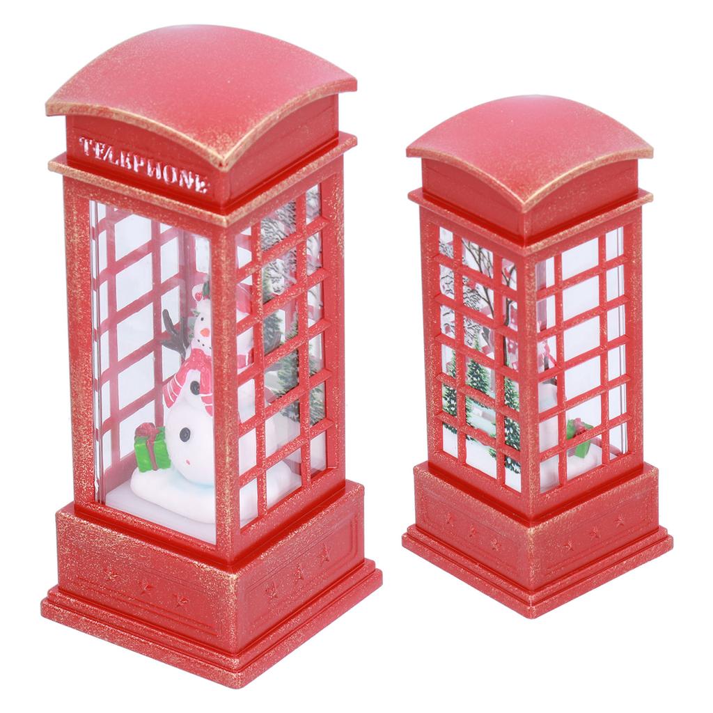 Christmas Decorations Telephone Booth Decoration Night Light Home Decoration Luminous Decoration GiftSnowman